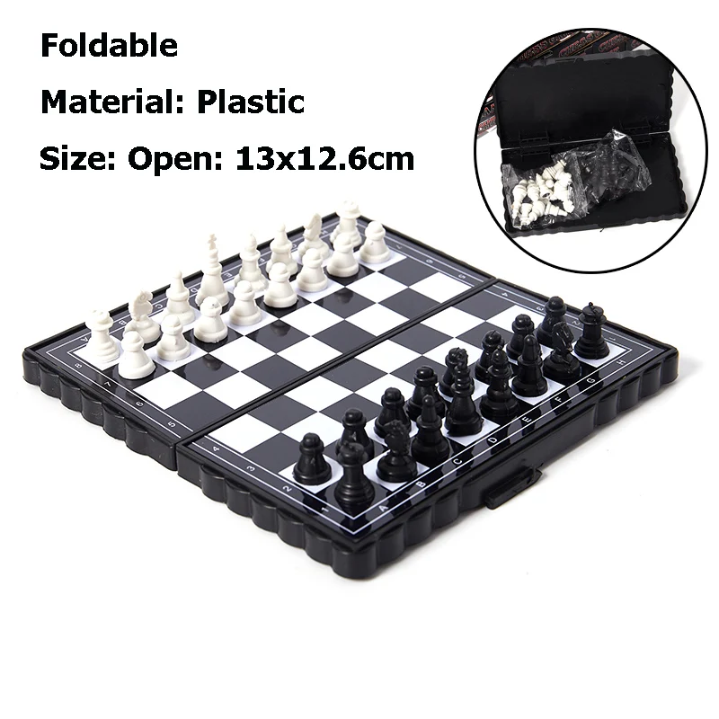 Dollhouse Miniature 1:12 Toy A Set Of Metal Chess Set board game magnetic chess set wooden chess foldable chess board table games folding chess board chess pieces and board chess pieces chess timer chess puzzle game