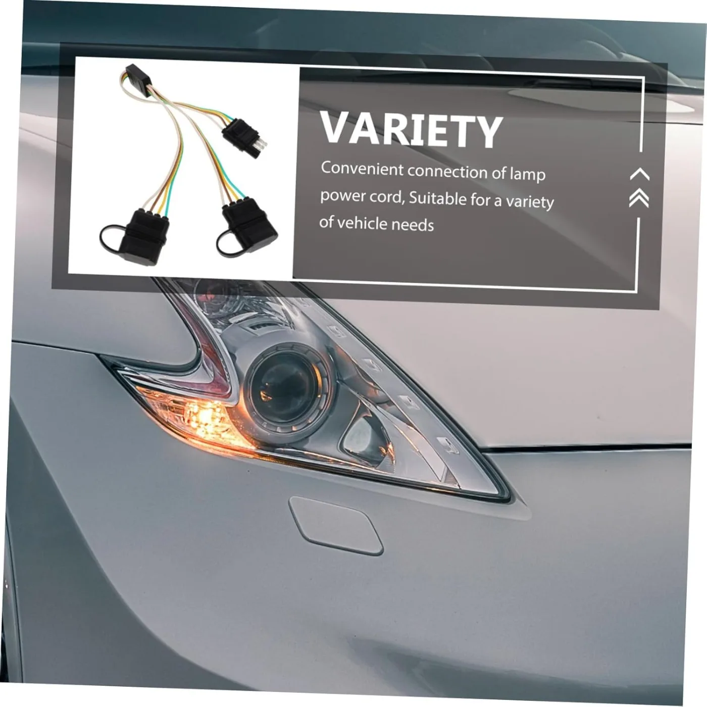 Universal Trailer Lighting and Accessory Connector Cable - Slot-Shaped Design