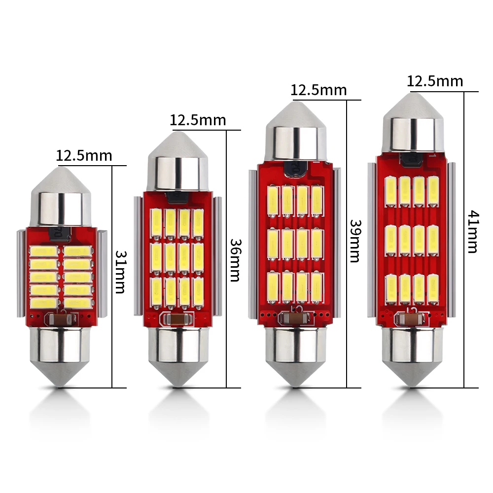 10pcs Canbus ���ο� IC 12V C5W C10W Led ���� 31mm 36mm 39mm 41mm �ڵ��� ���� �� ���׸��� �� ���� ���� 6000K ������ ���