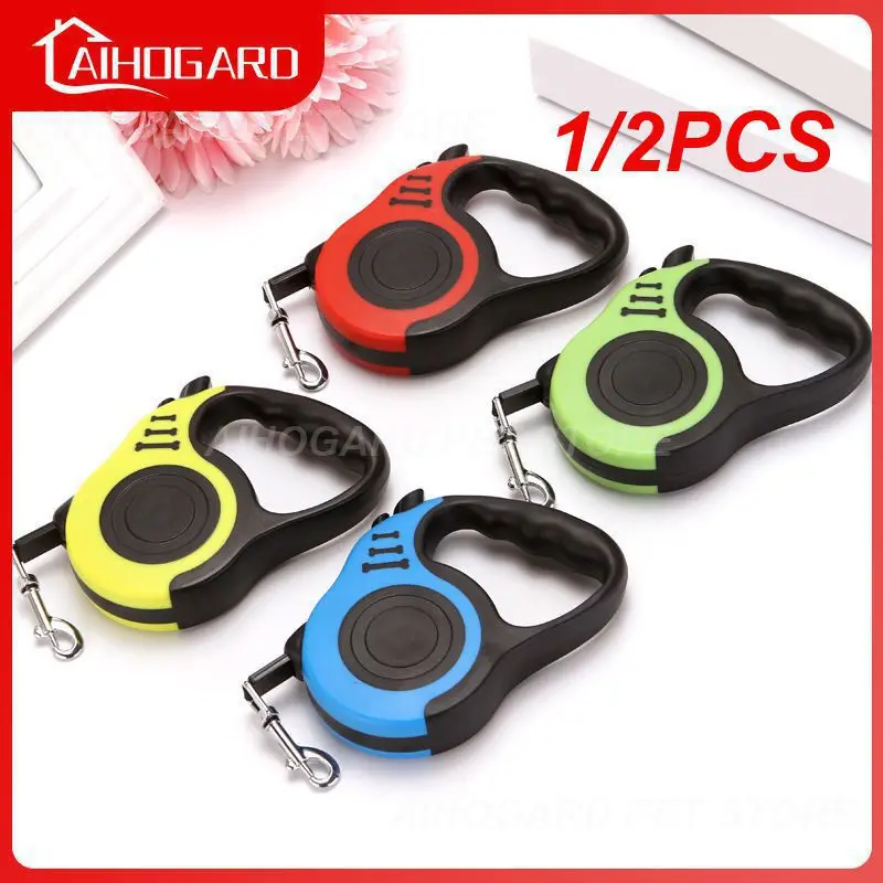 

1/2PCS Dog Leash 5m Durable Leash Automatic Retractable Nylon Cat Lead Extension Puppy Walking Running Lead Roulette For Dog