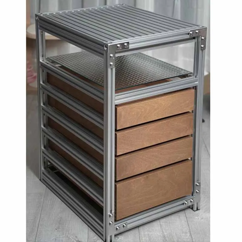 Medieval multi-layer metal aluminum drawer filing cabinet desk locker home office storage cabinet