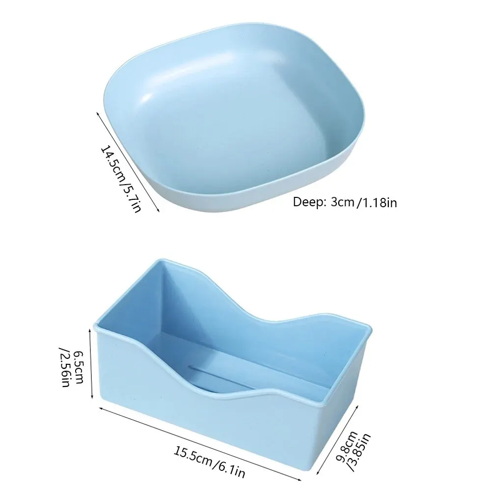 10Pcs Plastic Dinner Plates Multi-function Spit Bone Dish Round Square Set