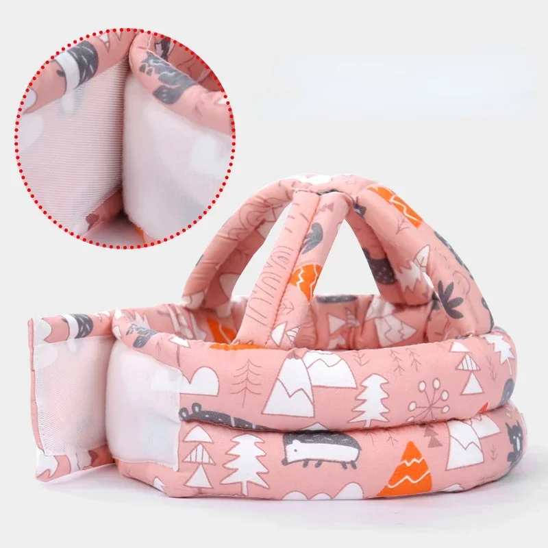 Children's Anti-fall Head Cap Baby Toddler Anti-fall Hat Baby Anti-collision Hat Safe and Breathable Can Be Washed All Seasons
