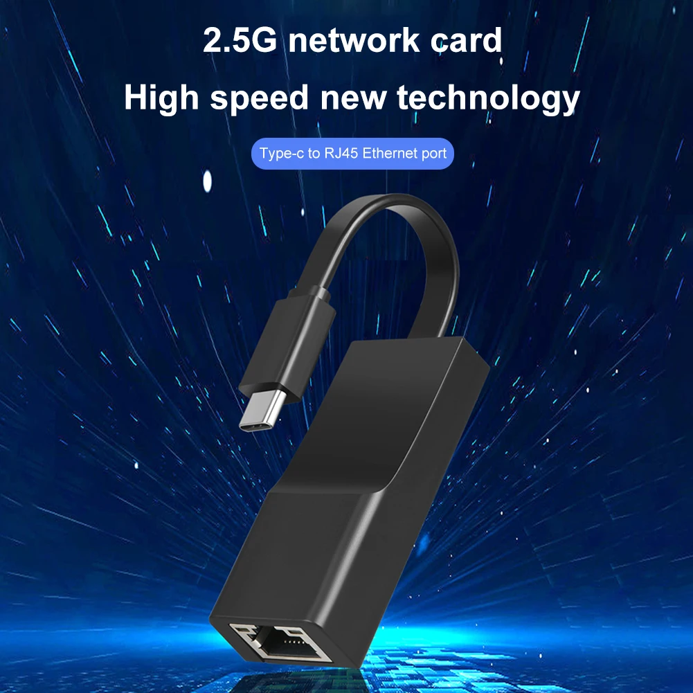 2.5G USB-이더넷 어댑터 2500Mbps USB3.0/Type-C-RJ45 변환기 MacBook Pro2016/2017/2018/2019용 고속 드라이브 무료 제공