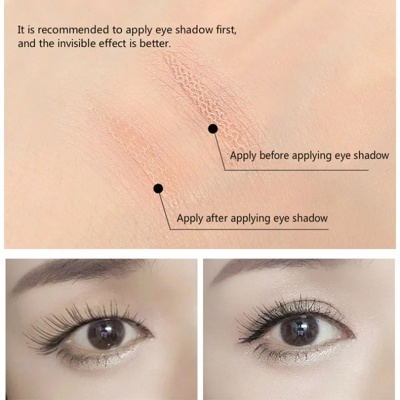 1Box Eyelid Tape Sticker Invisible Eyelid Paste Transparent Self-adhesive Lace Mesh Yarn Double Stickers