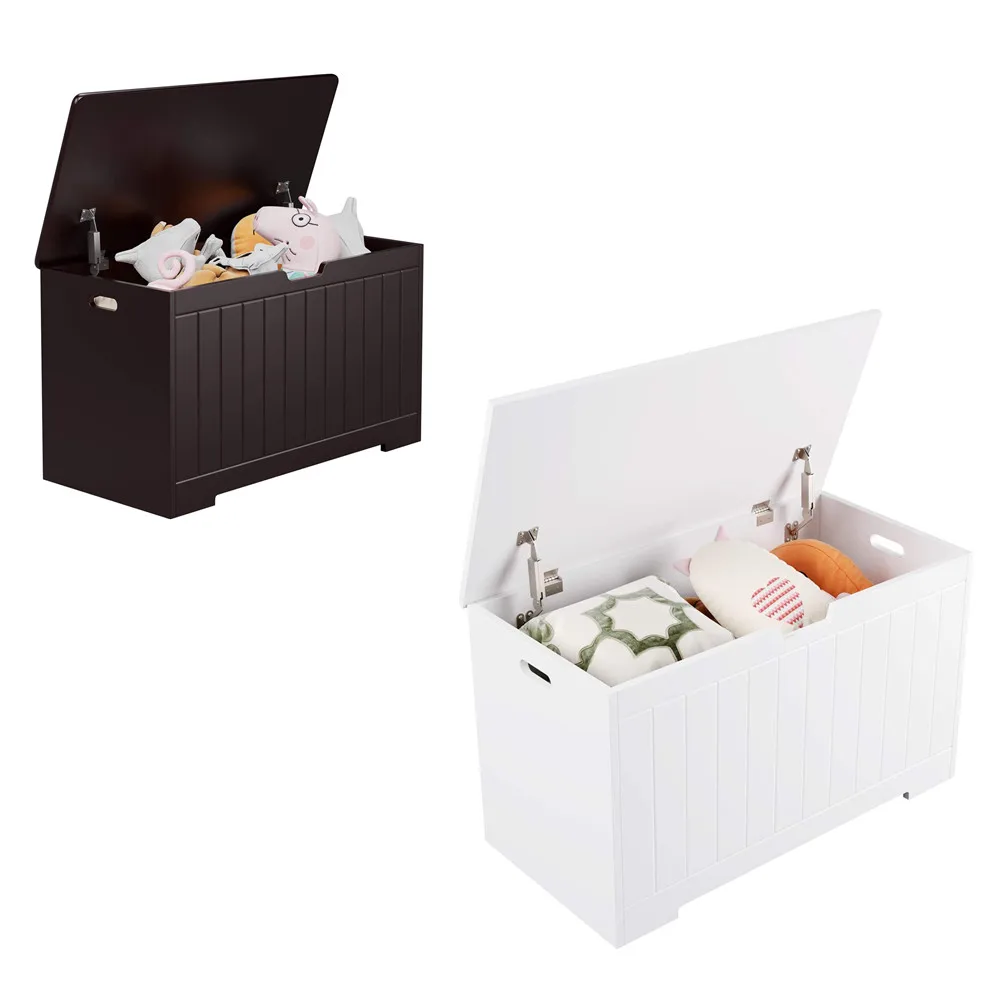 HomfaBenchwithStorageSpaceChestBenchSeatChestToyBoxWhite80