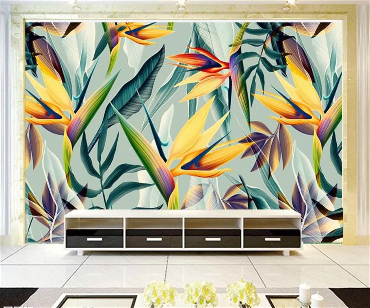 Custom Southeast Asia Tropical Landscape Wallpaper 3d Stereo Pastoral