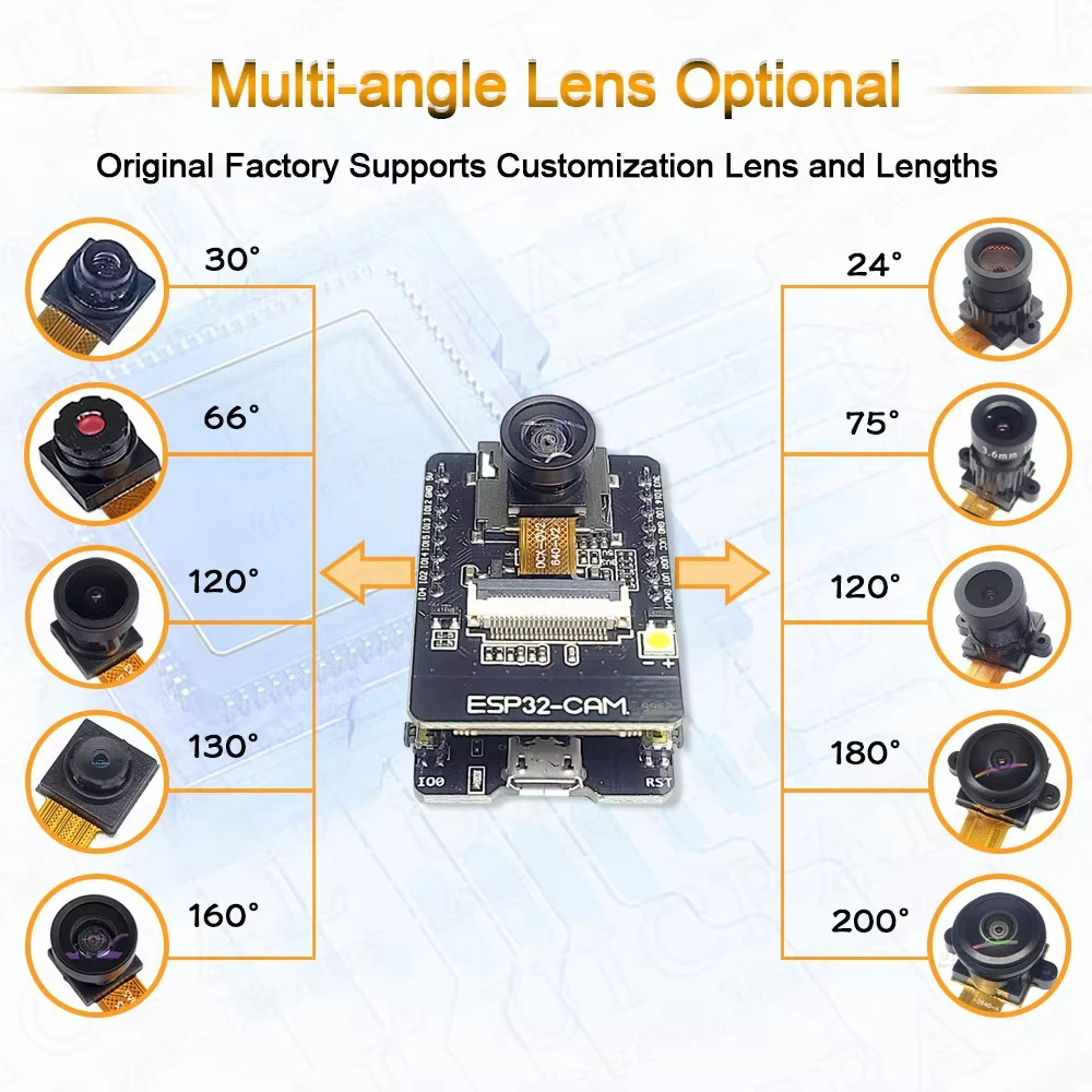 รูปสินค้า โมดูลกล้อง 2.4MP WiFi Night Vision สำหรับ ESP32 CAM