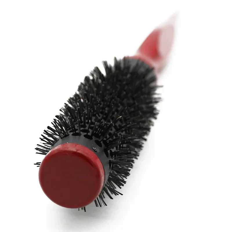 Profession Anti Static Curly Hair Comb Boar Bristle Rolling Round Brush Comb Hair Styling Beauty Salon Hairdresser Curling Iron 3