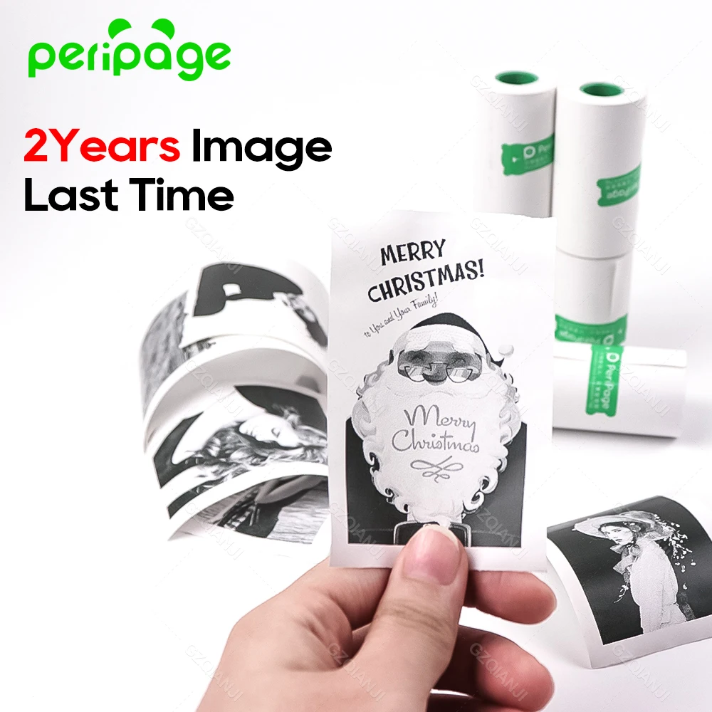 58mm Mini Photo Printer Thermal Paper Rolls 57x30MM White Color Gift DIY Sticker Label Receipt Bill for Peripage A6 impresora