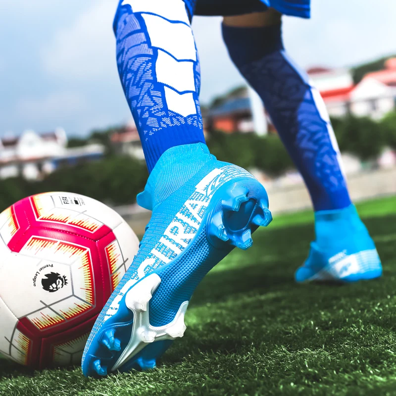 FG/TF Football Boots Men's Soccer Cleats High Ankle Professional Field Boots Anti-skid Outdoor Training Sports Shoes Football football shoes