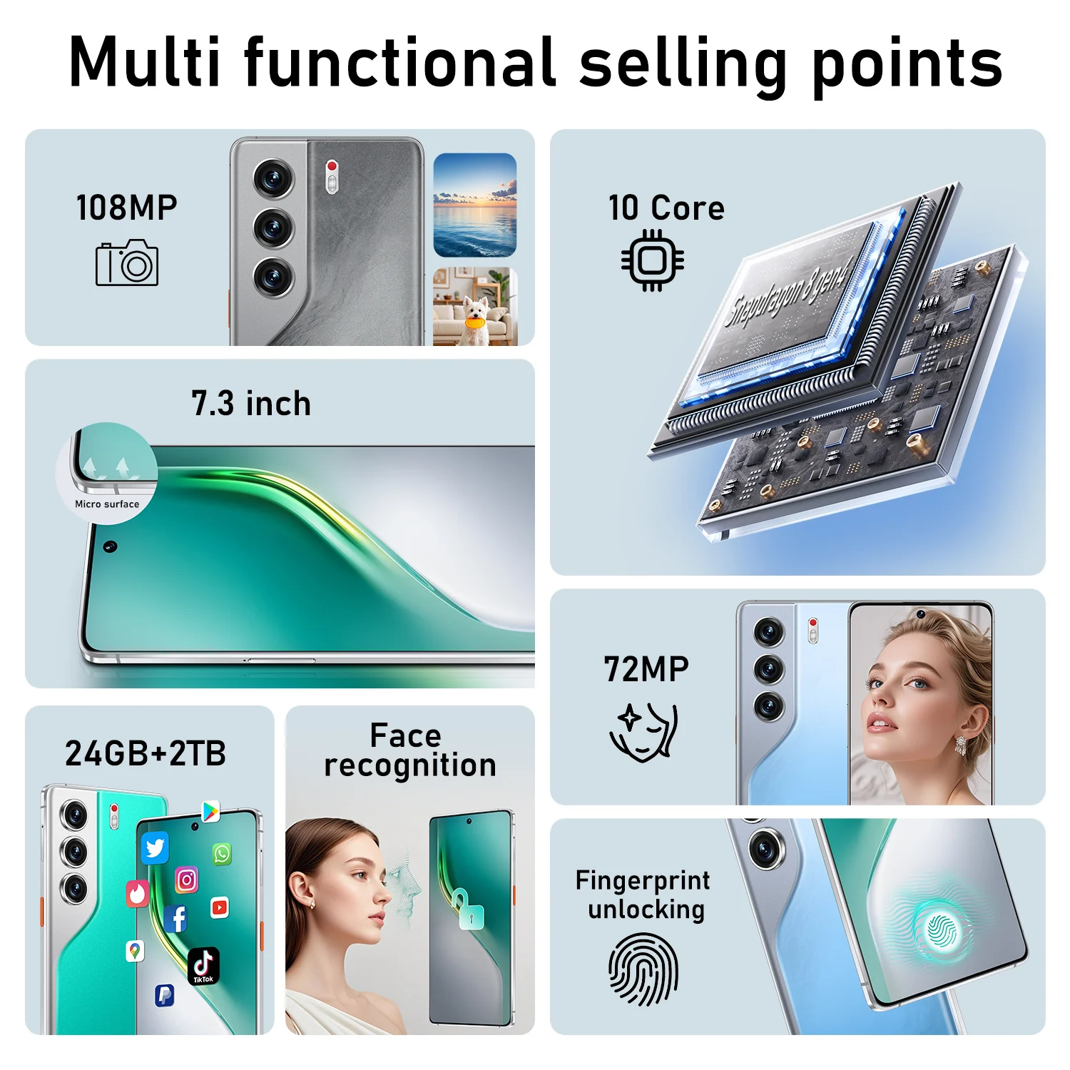 NEW HOT 2025 Camon 40 Pro 5G dual card dual standby 8000mAh battery 22GB 2TB global version Android 14 system 108MP 2