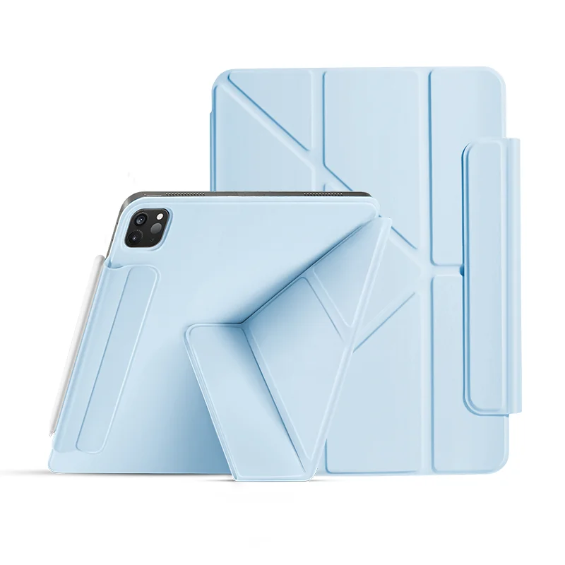 Magnetic Closure Double-Sided Folio with Y-Fold Multi-Angle Stand and Auto Wake/Sleep Feature
