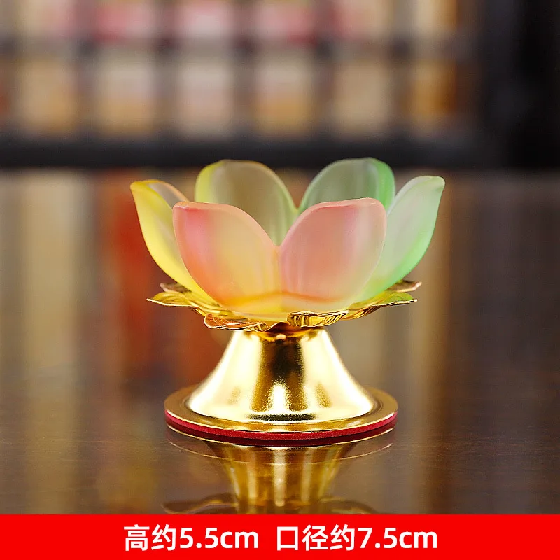 Coloured Glaze Buddha Ware Household Use Worship Buddha Suit, Water Supply Cup, Fruit Plate, Buddha Lamp, Incense Burner, Vase 6