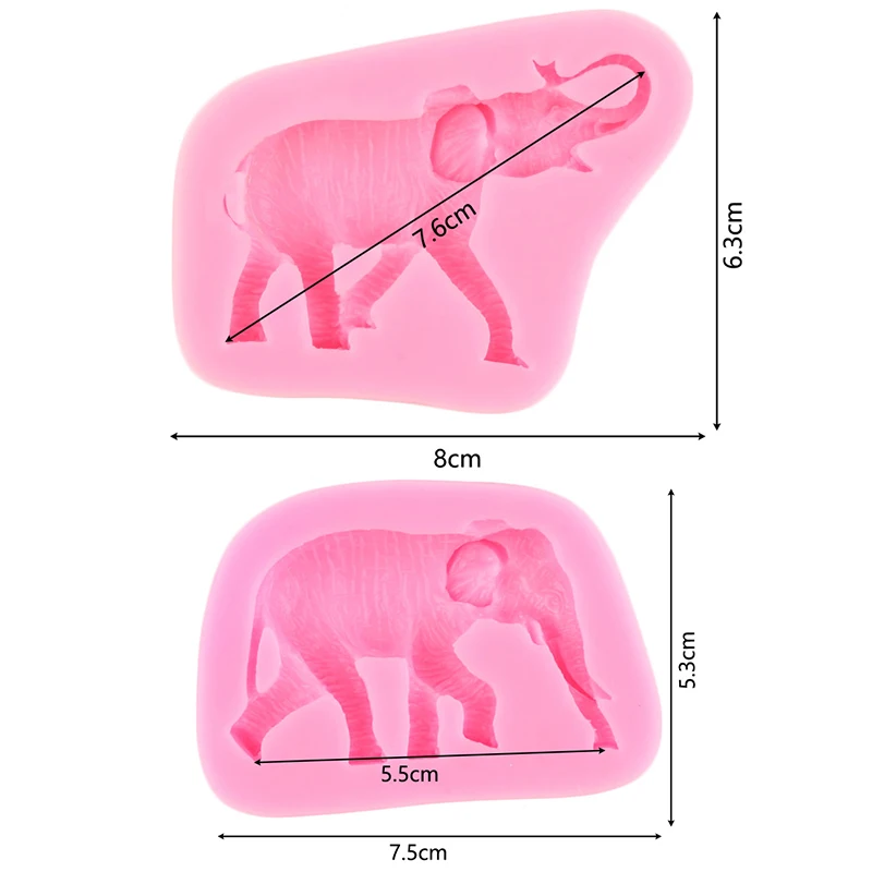 Stampo In Silicone Per Alimenti A Forma Di Elefante 3D – Fimo, Cioccolato, Sapone