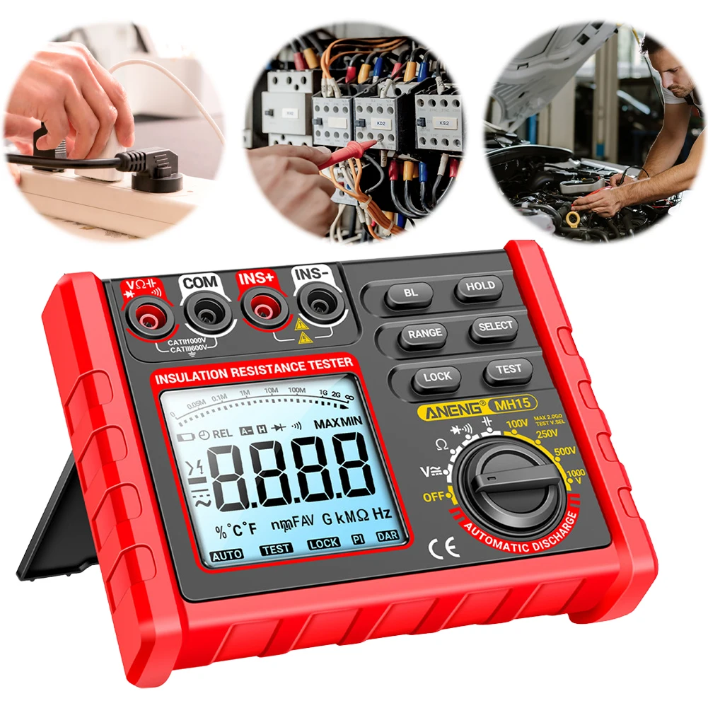 Digital Insulation Resistance Meter Multifunctional Automatic Discharge AC/DC Voltage Tester LCD Megohmmeter Tester Tools