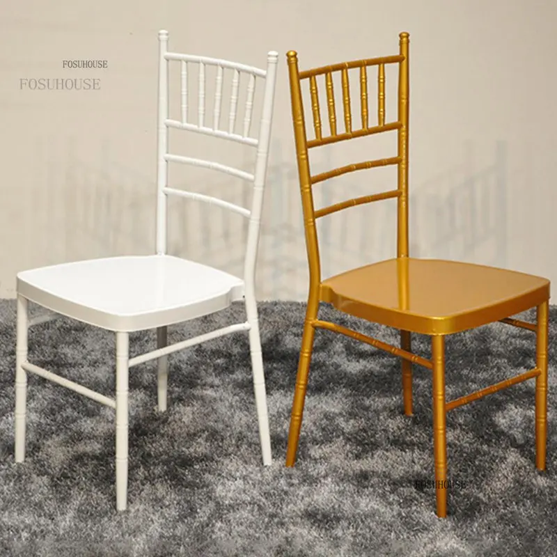 Thickened Wrought Iron Chair for Events Outdoor Wedding Chairs Hotel Commercial Furniture Banquet Leisure Dining Chairs