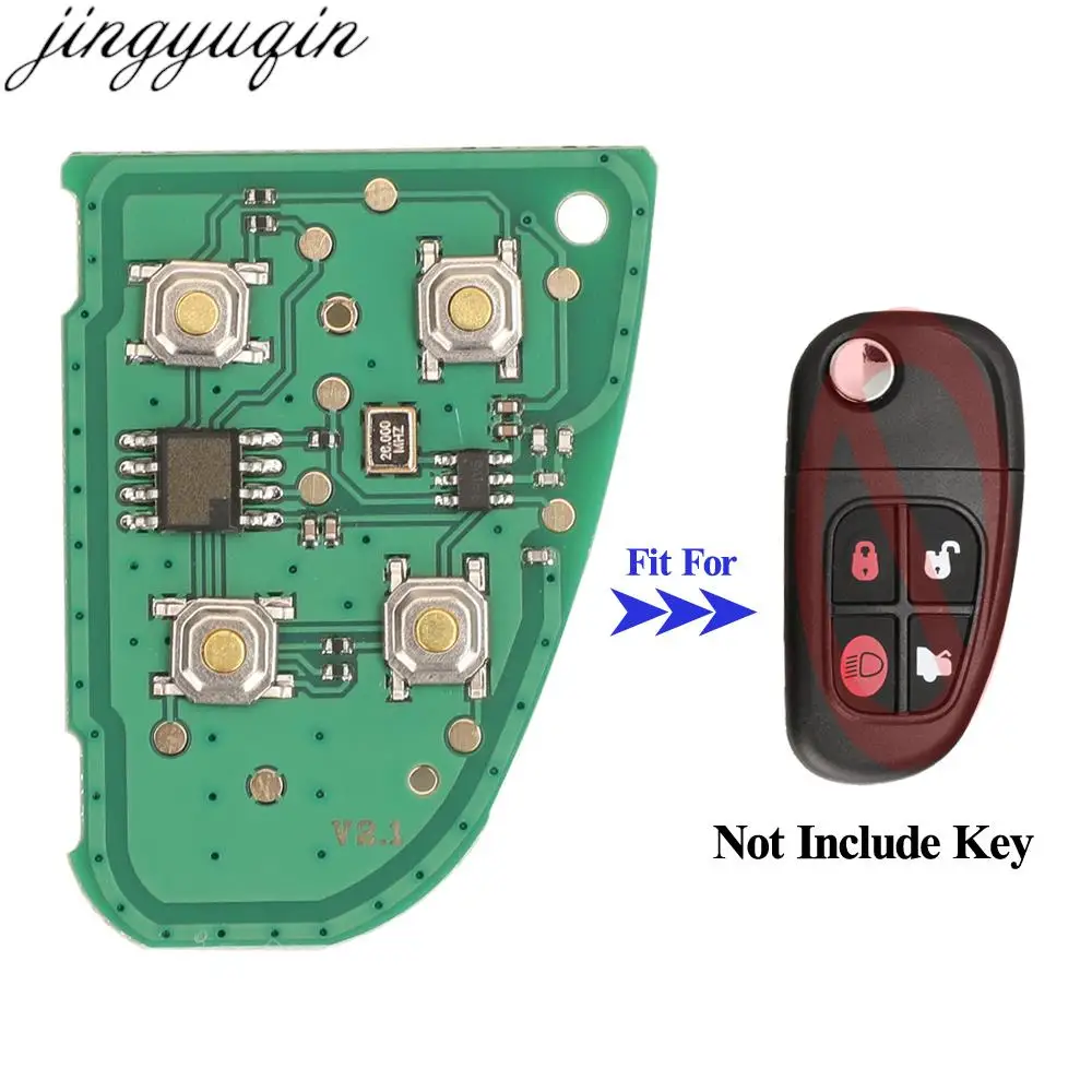 

Jingyuqin 4 Bottons Car Auto Remote Board For Jaguar X-Type S-Type 1999-2009 XJ XJR 2002 2003 2004-2008 315/433MHz Without Chip