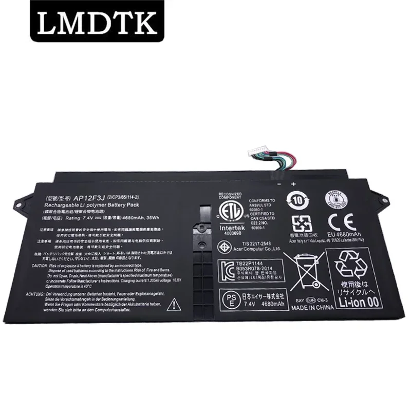 LMDTK Новый AP12F3J Аккумулятор для ноутбука Acer Aspire 13,3 