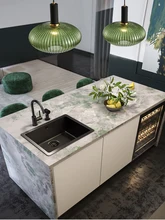  Bedside Hanging lamps Simple glass lighting striped vintage small pendant lamp  Electroplated gold green glass droplight loft 