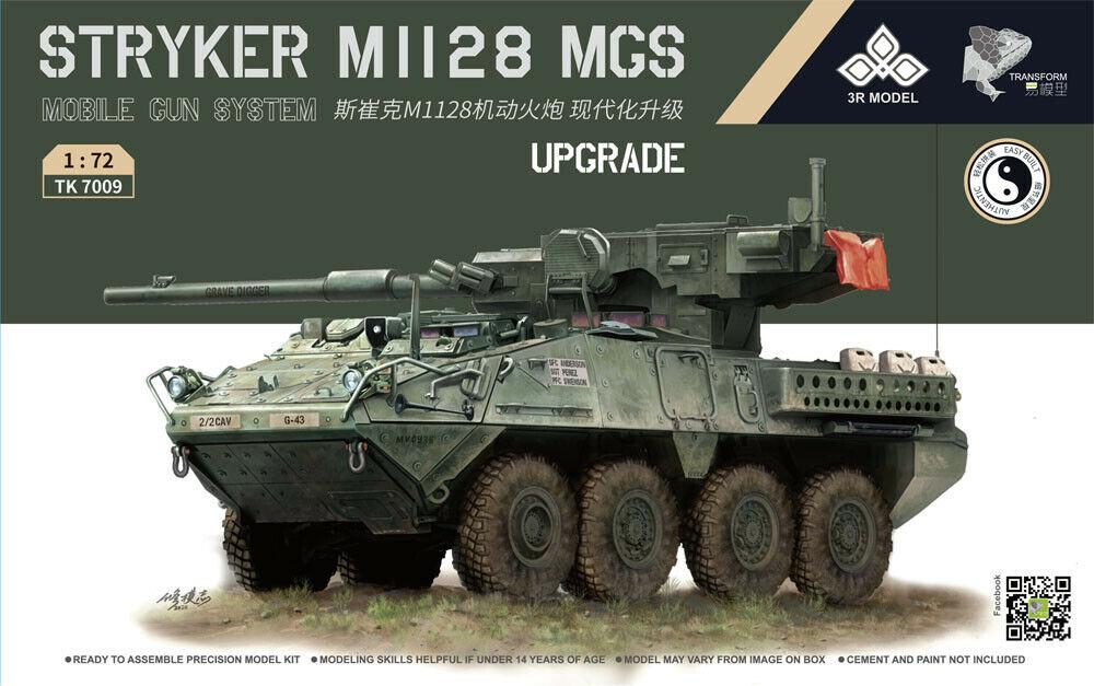 3R MODEL TRANSFORM TK7009 1/72 Stryker M1128 MGS Mobile Gun System Tank Model Upgrade Assembly Model