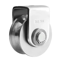 Heavy Duty Track Wheel U Groove Wheel Pulley Anti-corrosion Sliding Gate Roller Wheel 16mm Groove Width U-Shaped Roller R9UF 1