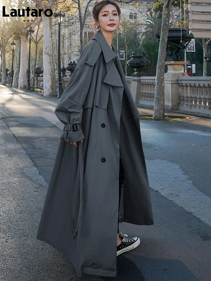 Lautaro Spring Autumn Extra Long Flowy Oversized Casual Trench