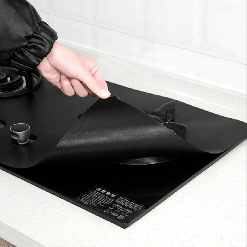 1/4PCS Kitchen Cleaning Pad Gas Stove Protective Cover Kitchen Accessories Stove Cover Cleaning Pad Bushing Burner Covers