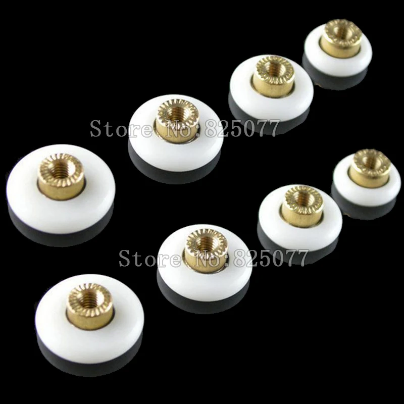 8PCS Bottom Top Shower Door Rollers Runners Wheels Pulleys 23/25/27mm Diameter KF961