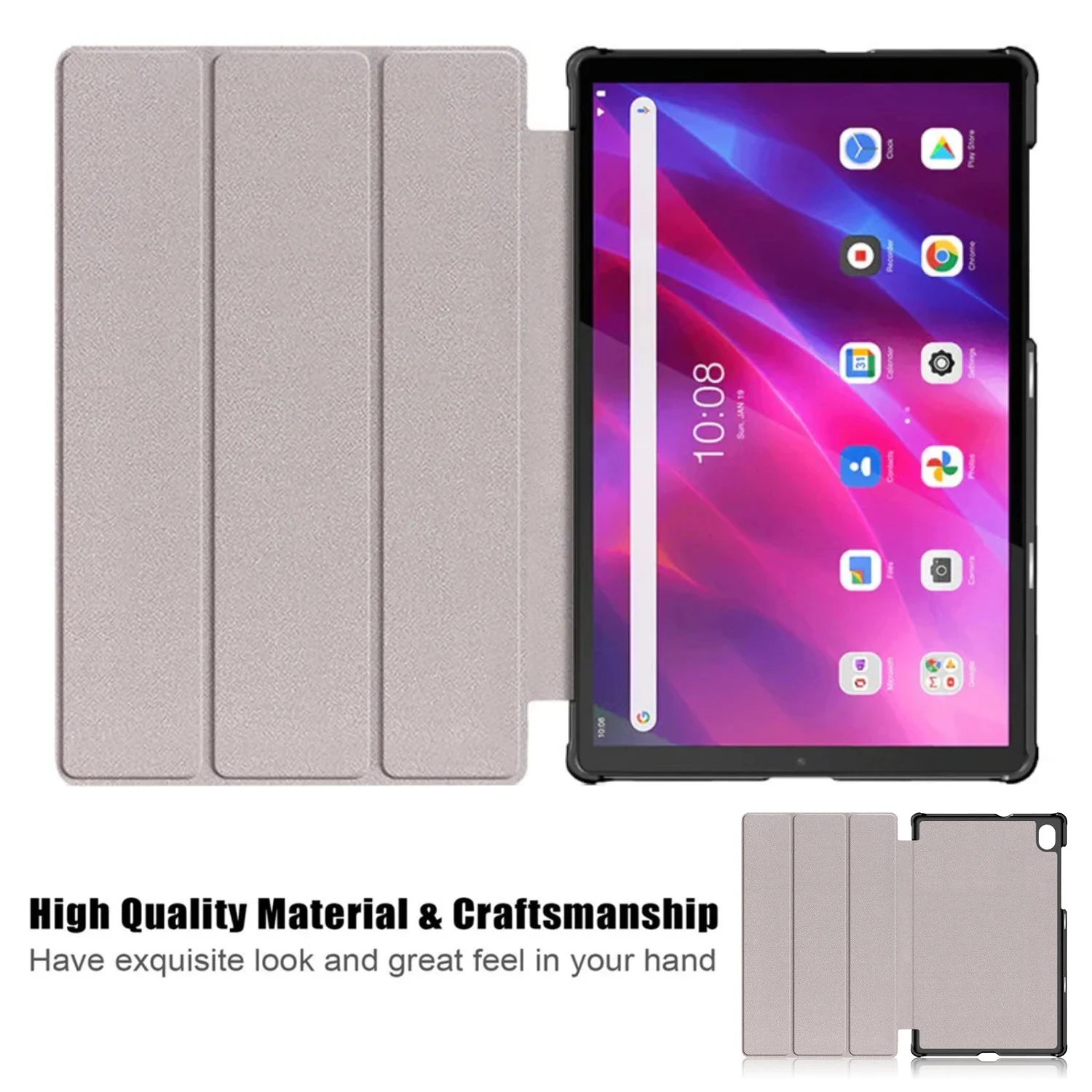 Tablet Case For Lenovo Tab K10 10.3 inch Folding Stand Leather Cover