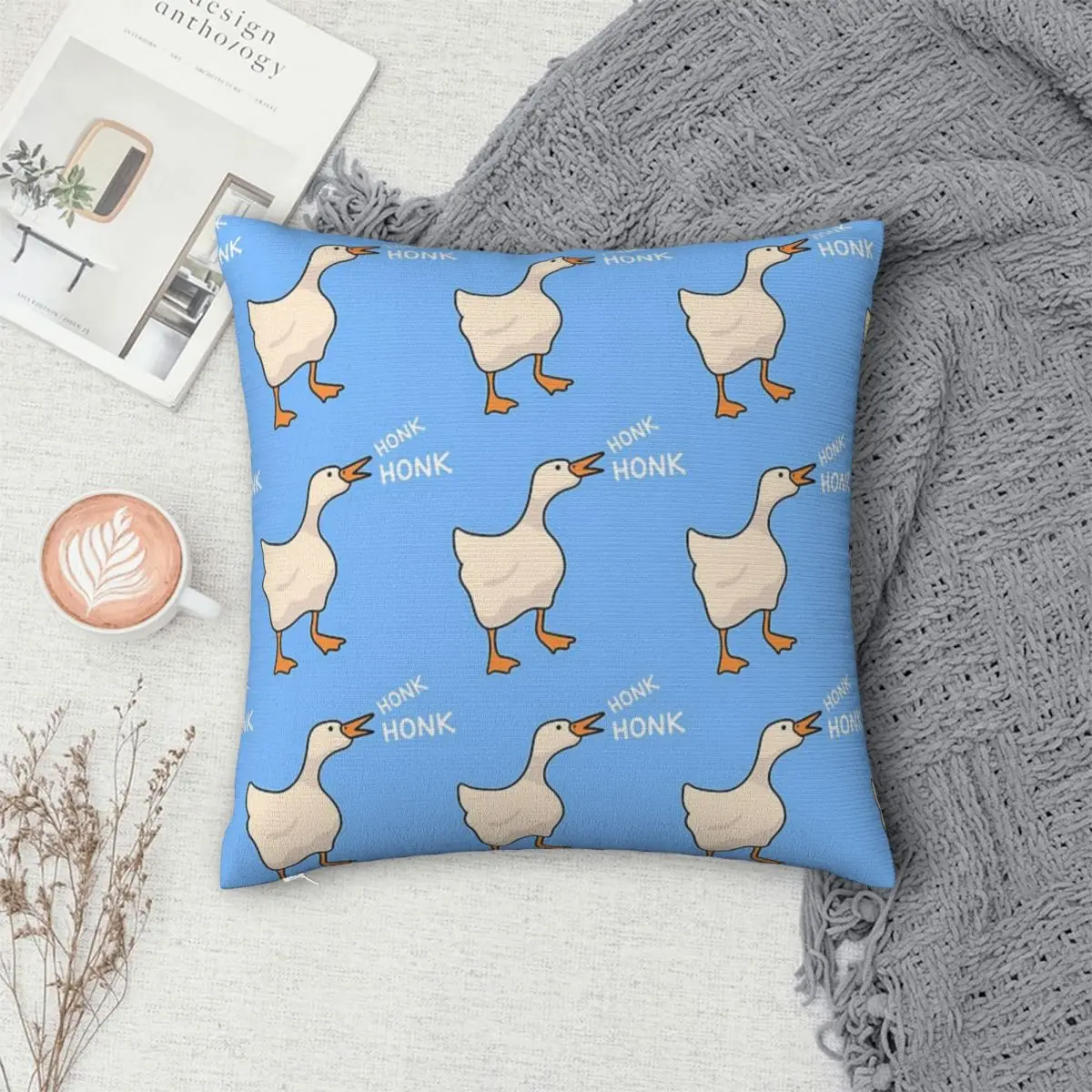 

Honk Honk Goose Pillowcase Polyester Pillows Cover Cushion Comfort Throw Pillow Sofa Decorative Cushions Used for Home Bedroom