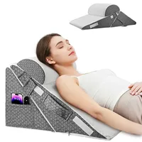 Wedge Pillow 12-in-1 Memory Foam Sleeping Support Pillow Headrest Adjustable Incline Cushion For Acid Reflux, Back Pain, Snoring 1