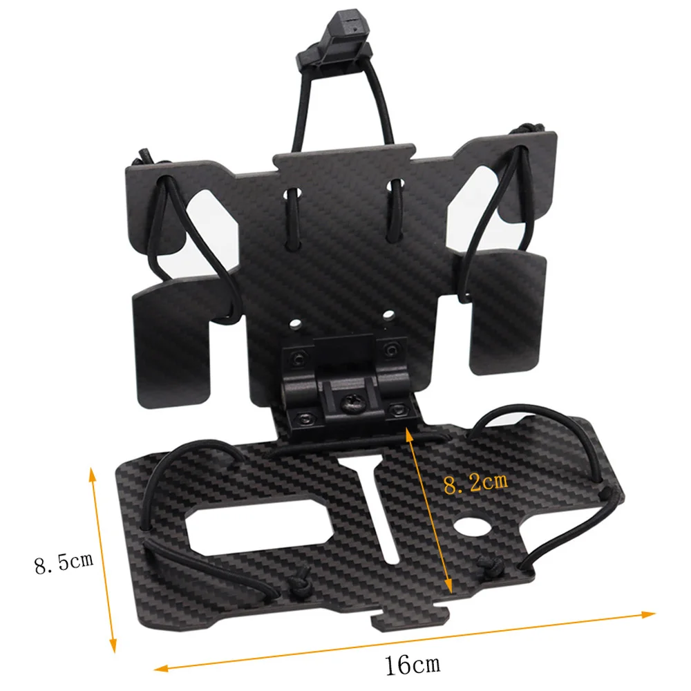 Carbon Fiber Taktische Molle Klapp Navigation Bord Telefon Halter Brust Handy Bord Airsoft Weste Platte Träger Telefon Halterung – Detail 7