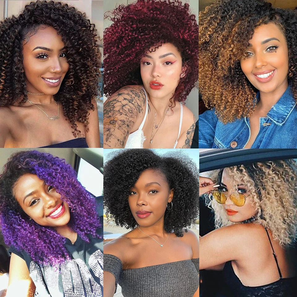 Kinky Curl Crochet Hair 8 12 Inch Marlybob Jerry Curl Natural Synthetic Afro Curly Short Passion Twist Marlybob Crochet Braids 6