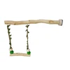 Wood Parrot Stand Pole Double Layer Swing Toy for Bird Tiger Skin Claw Grinding Beak Grinding Stand Pole Bird Cage Accessories 6