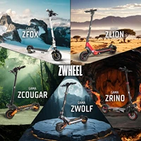 Trottinette électrique ZWHEEL ZFox Plus, moteur 600W max, batterie 10.4Ah, pneus tout-terrain 10 pouces, autonomie 35 km, pliable, avec certification DGT espagnole 7