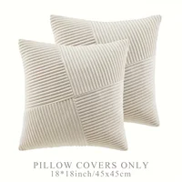 Bohemian Style Throw Pillow Covers Patchwork Corduroy Polyester,45x45CM, Decorative Cushion Cases Woven Texture - 18x18 Inches 6