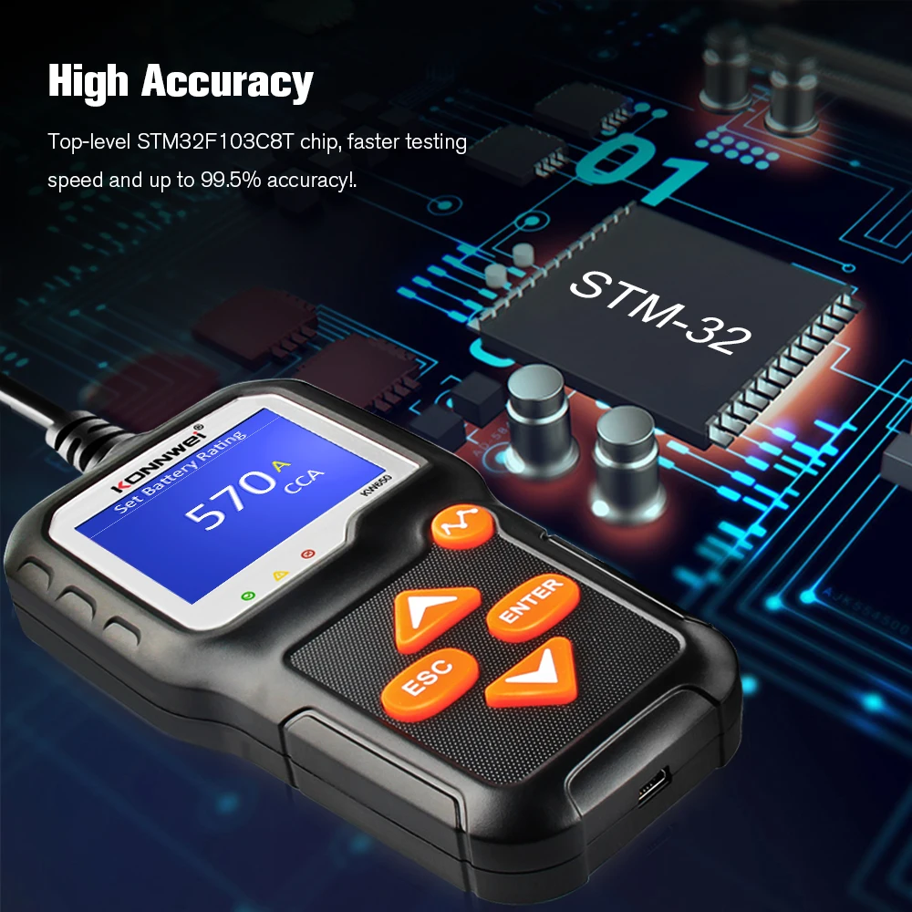 Tester Batteria 12V Moto e Auto Digitale | Analizzatore di Carica