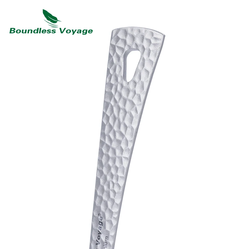 Boundless Voyage Long Handle Titanium Soup Ladle Metal Serving Skimmer Slotted Spoon For Cooking Gravy Sauces Hot Pot_voghion.com