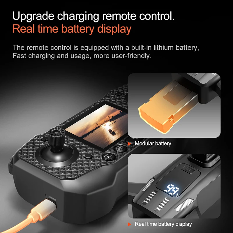 Drone M6 8K Double Caméra 5G WiFi Moteur Sans Balais Évitement Obstacles