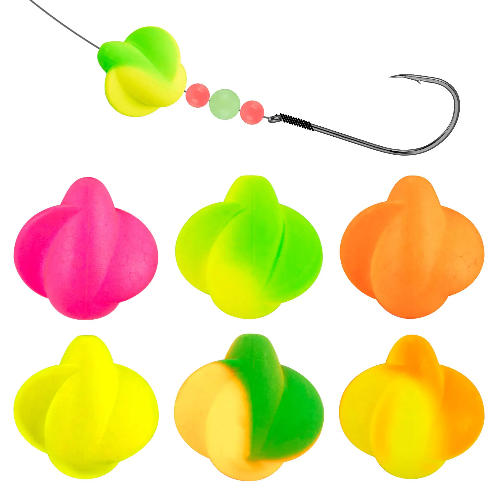 Dr.Fish 100pcs Fishing Foam Floats Strike Indicators Walleye