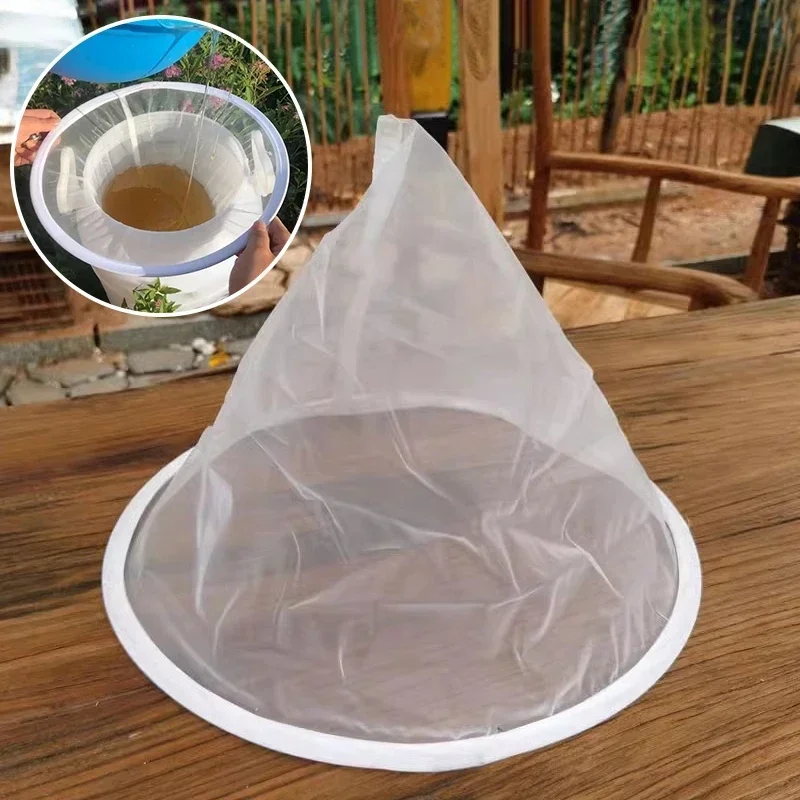 Entonnoir de tamis en forme de cône en nylon, filtre à miel, maille à