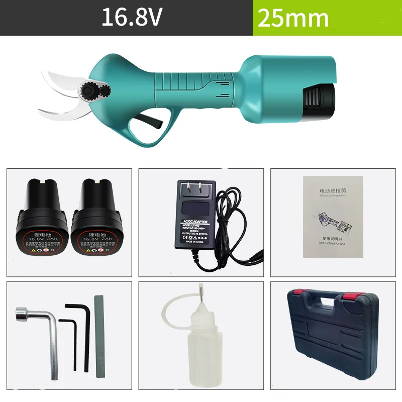 32 Mm Electric Progressive Pruning Shear Scissors With Finger Protection Brushless Charging Garden Bypass Power Shears