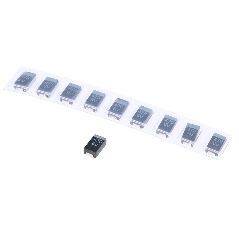

10Pcs 6.3V470UF 477J 470UF 6V D7343 Type D Tantalum Capacitor New