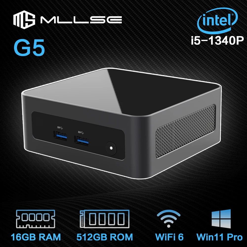 MLLSE K2 Mini PC AMD Ryzen 7 7735HS 8C/16T DDR5 16G RAM 1TB