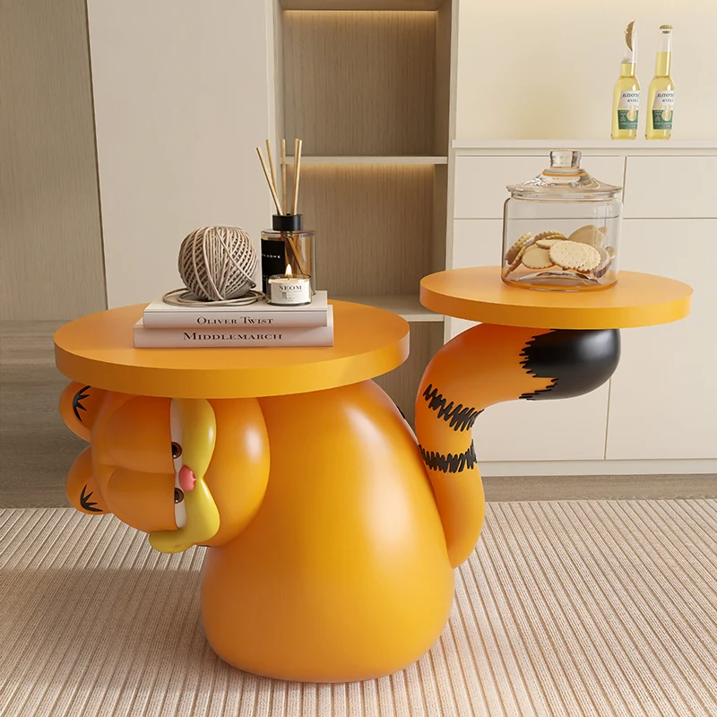 Garfield living room sofa corner table removable side table coffee table tray floor bedside decoration ornament