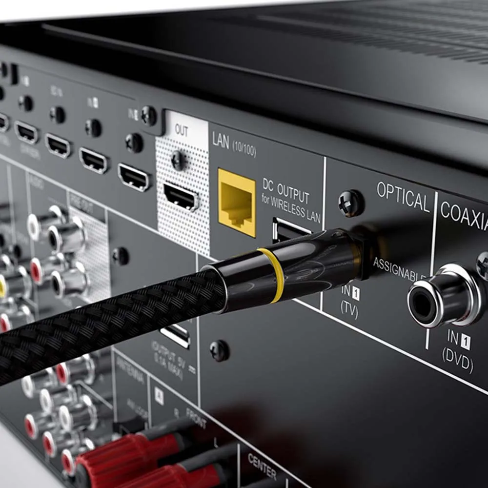 High-Performance Digital Optical Audio Cable - Toslink SPDIF Coaxial, Multiple Lengths Available
