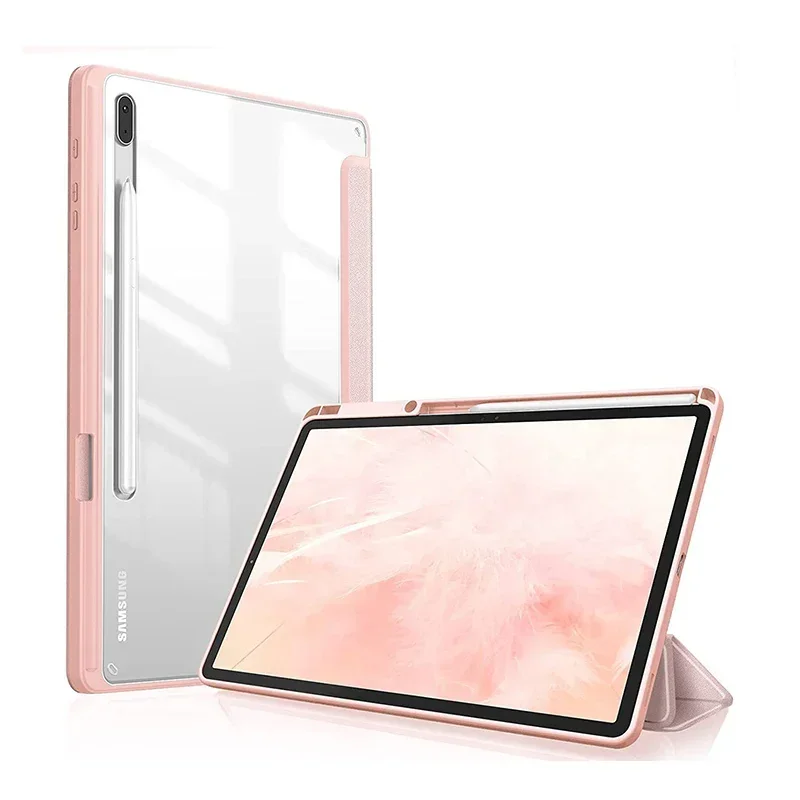 Transparent Tablet Cover with Pencil Holder