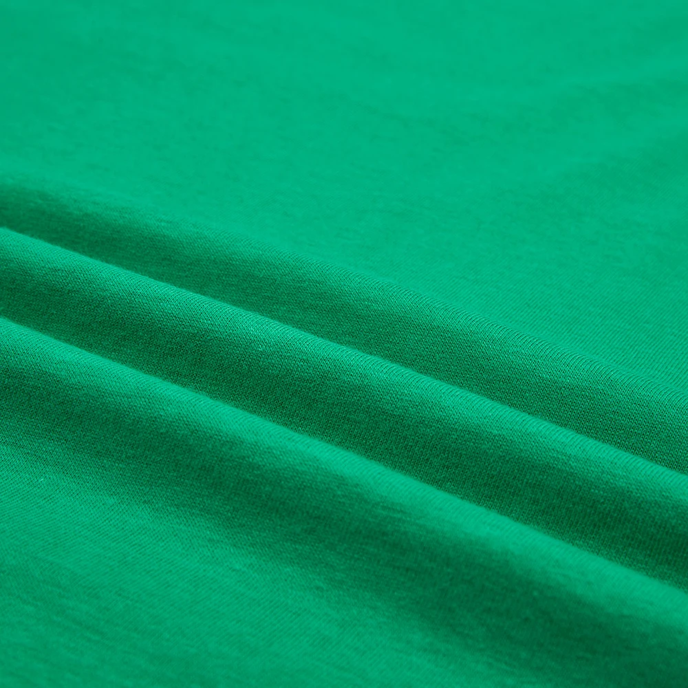Green Solid Color Clothing Male T Shirts High Quality Cotton Tshirt Summer Casual Cotton Tops Hip Hop Breathable Tee Clothes 5