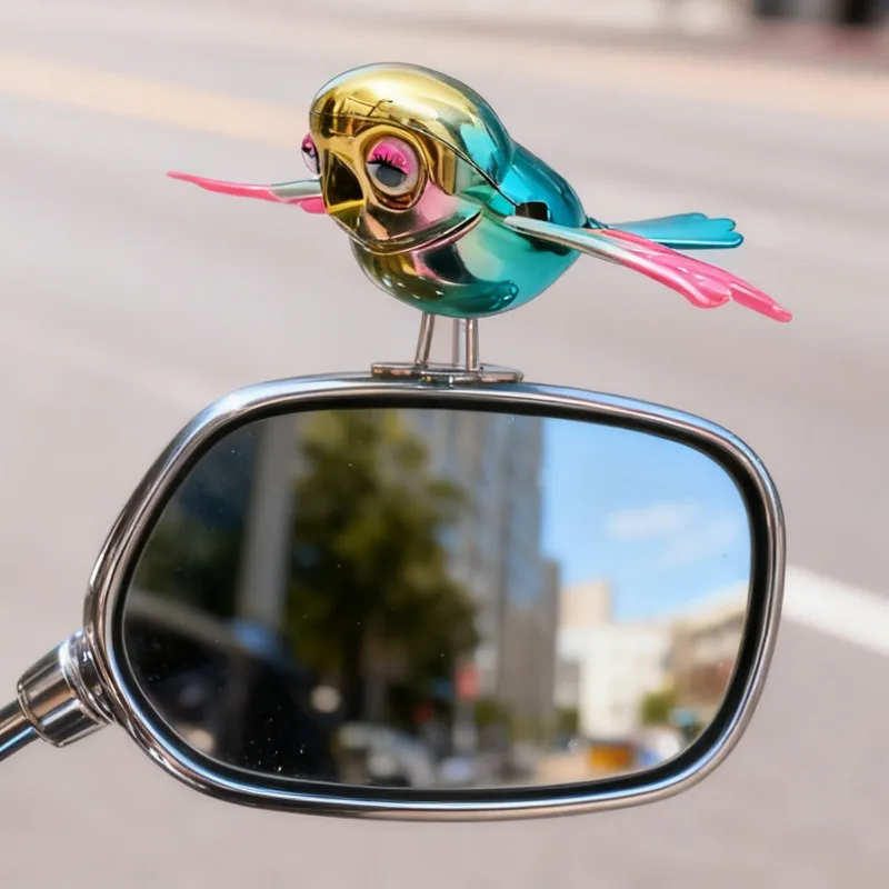Flying Flapping Bird Car Ornament Wind Spinner Funny Car Accessory for Side Mirror Rooftop Novelty Cool Gift for Car Lovers